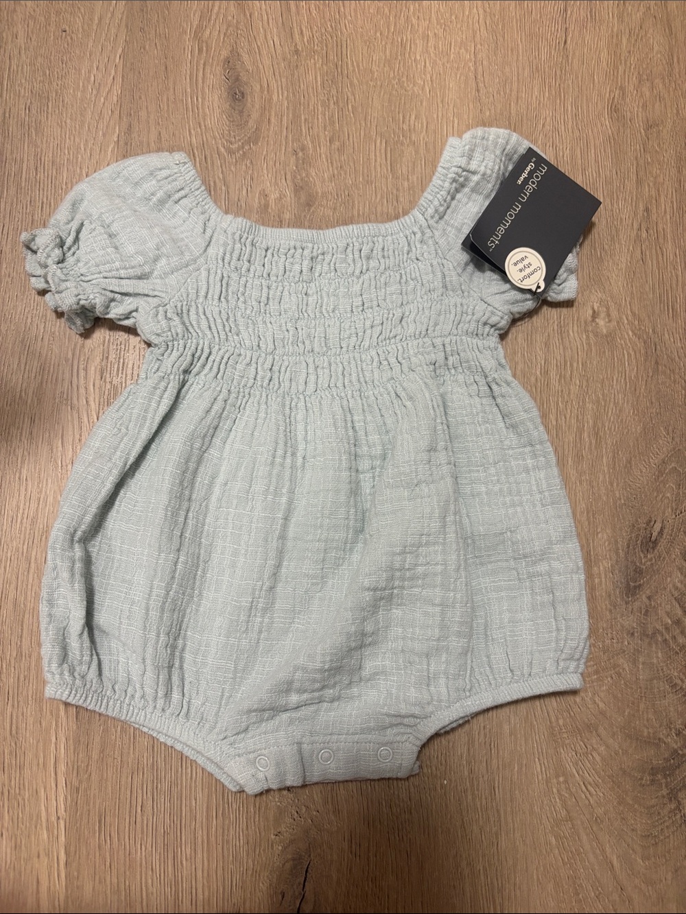 modern moments Baby Romper Sage Green 3-6M NWT